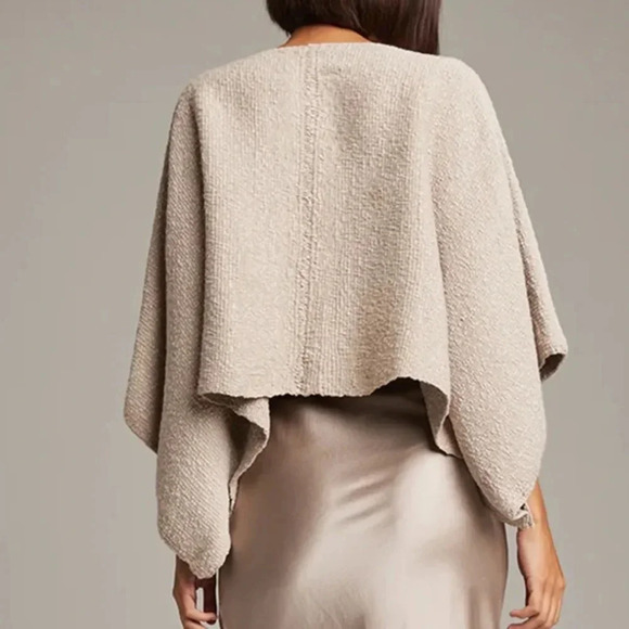NWT VOZ TEXTURED COTTON TAUPE BOLERO - Picture 3 of 7
